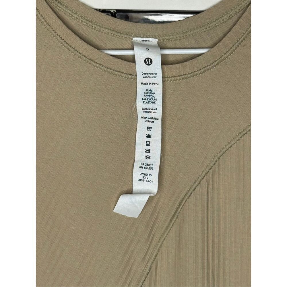 Lululemon Asymmetrical Ribbed Cotton Tank Top Trench, NWOT, Small - Picture 5 of 8